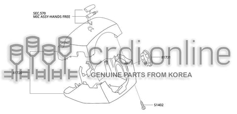 ESCUTCHEON-STEERING LOCK [ORIGINAL] 81731-31100BK 8173131100BK 81731 31100BK