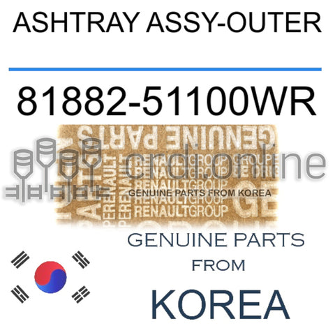 ASHTRAY ASSY-OUTER [ORIGINAL] 81882-51100WR 8188251100WR 81882 51100WR