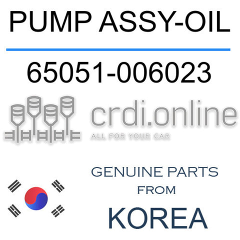 PUMP ASSY-OIL 65051-006023 65051006023 65051 006023