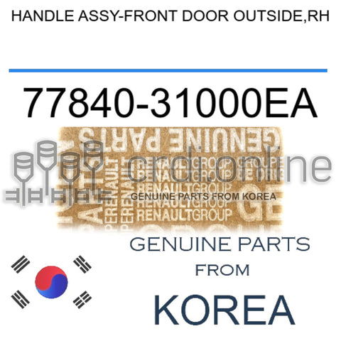 HANDLE ASSY-FRONT DOOR OUTSIDE,RH [ORIGINAL] 77840-31000EA 7784031000EA 77840 31000EA