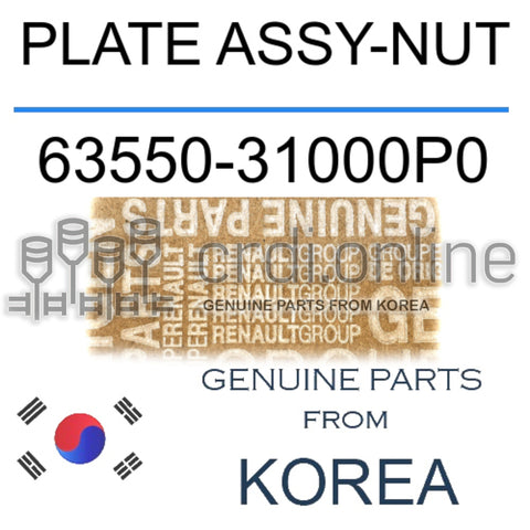 PLATE ASSY-NUT [ORIGINAL] 63550-31000P0 6355031000P0 63550 31000P0
