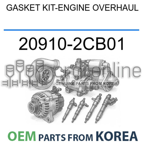 [OEM] GASKET KIT-ENGINE OVERHAUL 20910-2CB01 209102CB01 20910 2CB01