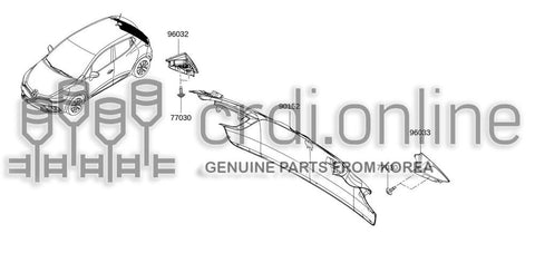 SPOILER-REARRH 96032-8466R 960328466R 96032 8466R