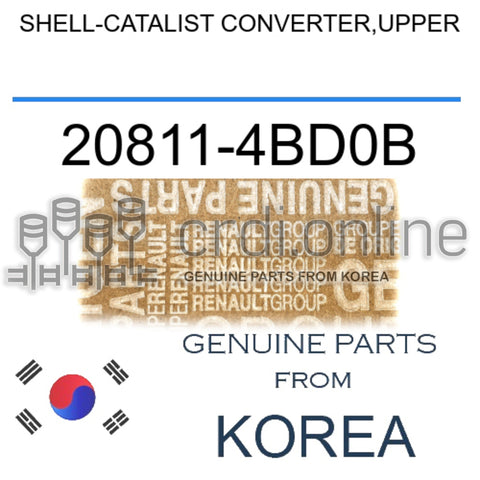 SHELL-CATALIST CONVERTER,UPPER [ORIGINAL] 20811-4BD0B 208114BD0B 20811 4BD0B