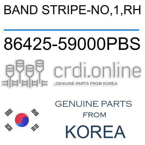 BAND STRIPE-NO,1,RH [ORIGINAL] 86425-59000PBS 8642559000PBS 86425 59000PBS