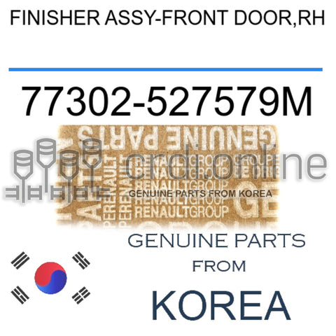FINISHER ASSY-FRONT DOOR,RH [ORIGINAL] 77302-527579M 77302527579M 77302 527579M