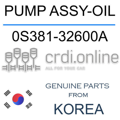 PUMP ASSY-OIL 0S381-32600A 0S38132600A 0S381 32600A