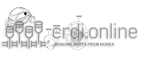 MODULE ASSY-AIR BAGDRIVER 98510-2495R 985102495R 98510 2495R