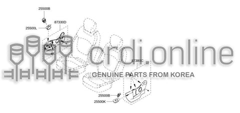 FINISHER SET-FRONT SEAT HSG RH 87330-7162R 873307162R 87330 7162R