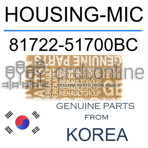 HOUSING-MIC [ORIGINAL] 81722-51700BC 8172251700BC 81722 51700BC