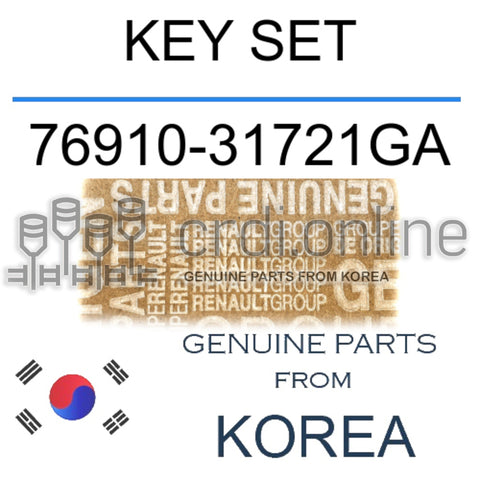 KEY SET [ORIGINAL] 76910-31721GA 7691031721GA 76910 31721GA