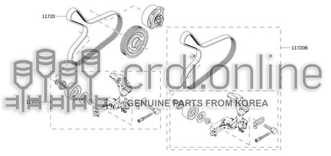 BELT-ALTERNATOR 11720-9638R 117209638R 11720 9638R