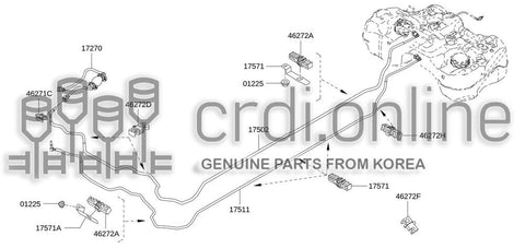 TUBE ASSY-FUEL TANK OUTLET 17270-JY00A 17270JY00A 17270 JY00A