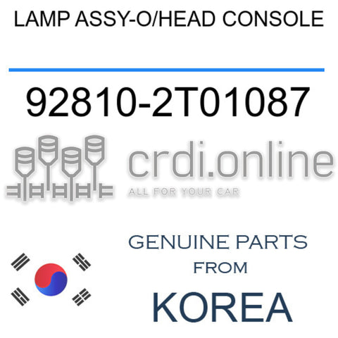 LAMP ASSY-O/HEAD CONSOLE [ORIGINAL] 92810-2T01087 928102T01087 92810 2T01087
