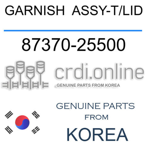 GARNISH  ASSY-T/LID [ORIGINAL] 87370-25500 8737025500 87370 25500