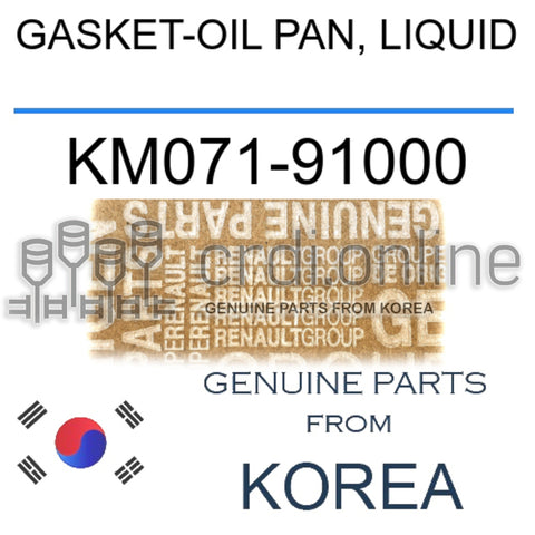GASKET-OIL PAN, LIQUID [ORIGINAL] KM071-91000 KM07191000 KM071 91000