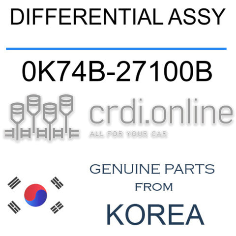 DIFFERENTIAL ASSY [ORIGINAL] 0K74B-27100B 0K74B27100B 0K74B 27100B