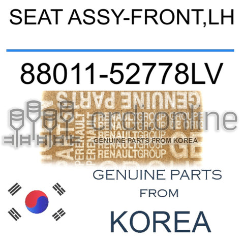 SEAT ASSY-FRONT,LH [ORIGINAL] 88011-52778LV 8801152778LV 88011 52778LV