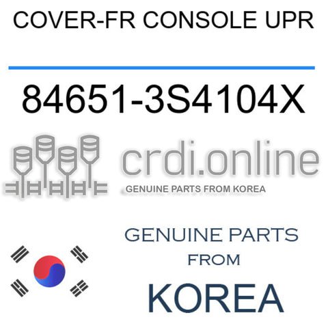 COVER-FR CONSOLE UPR [ORIGINAL] 84651-3S4104X 846513S4104X 84651 3S4104X