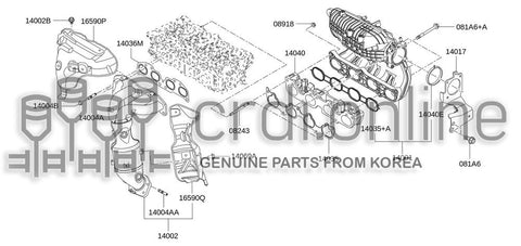STUD-EXHAUST MANIFOLDFINE [ORIGINAL] 14064-JG30B 14064JG30B 14064 JG30B