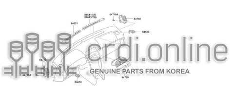 VENTILATOR ASSY-SIDELH 84710-51000BK 8471051000BK 84710 51000BK