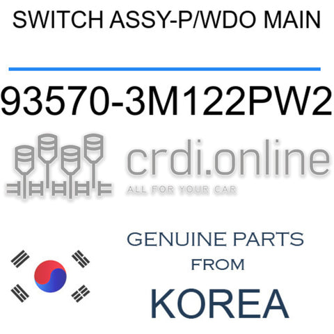 SWITCH ASSY-P/WDO MAIN [ORIGINAL] 93570-3M122PW2 935703M122PW2 93570 3M122PW2