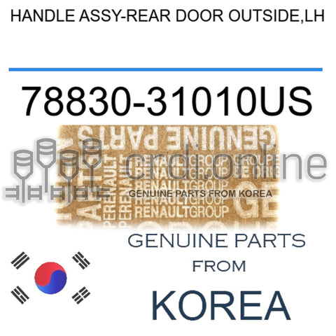 HANDLE ASSY-REAR DOOR OUTSIDE,LH [ORIGINAL] 78830-31010US 7883031010US 78830 31010US