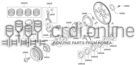 PISTON RING SET 13141-16900S0 1314116900S0 13141 16900S0
