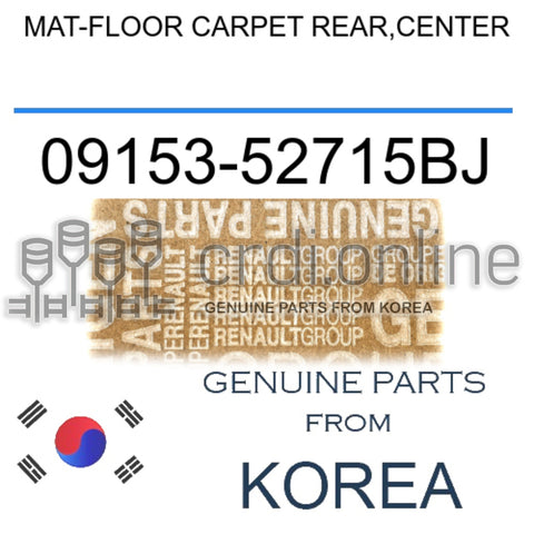 MAT-FLOOR CARPET REAR,CENTER [ORIGINAL] 09153-52715BJ 0915352715BJ 09153 52715BJ