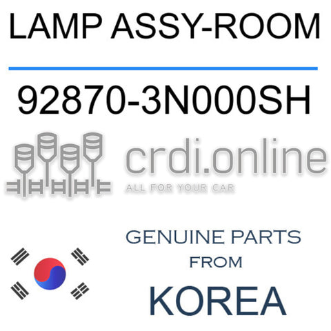 LAMP ASSY-ROOM [ORIGINAL] 92870-3N000SH 928703N000SH 92870 3N000SH