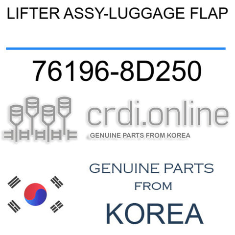 LIFTER ASSY-LUGGAGE FLAP [ORIGINAL] 76196-8D250 761968D250 76196 8D250