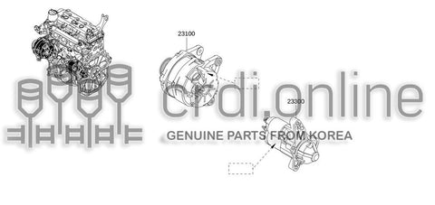ALTERNATOR ASSY 23100-6824R 231006824R 23100 6824R