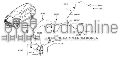 NOZZLE ASSY-WINDSHIELD WASHERLH 28931-5HA0A 289315HA0A 28931 5HA0A