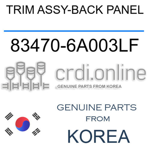 TRIM ASSY-BACK PANEL [ORIGINAL] 83470-6A003LF 834706A003LF 83470 6A003LF