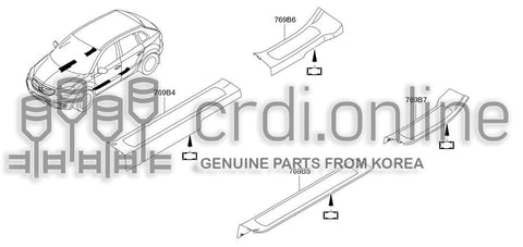 PLATE-KICKINGFRONT INNER LH 769B5-JY45B 769B5JY45B 769B5 JY45B