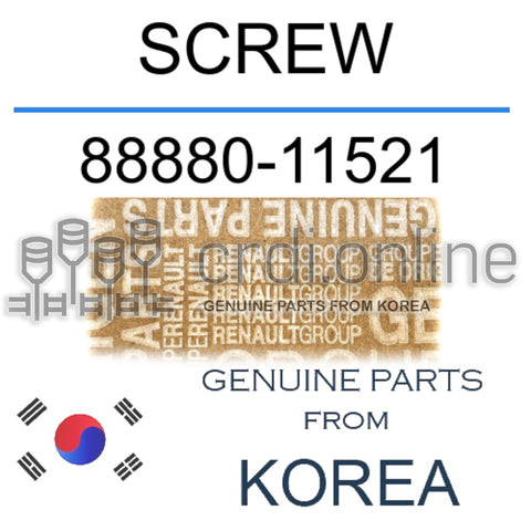 SCREW [ORIGINAL] 88880-11521 8888011521 88880 11521