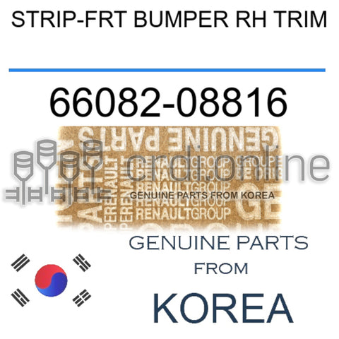 STRIP-FRT BUMPER RH TRIM [ORIGINAL] 66082-08816 6608208816 66082 08816