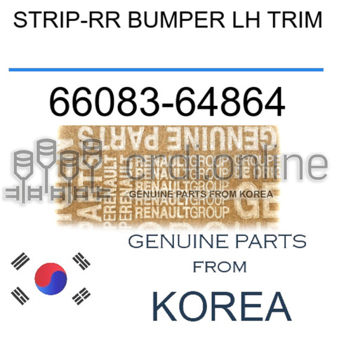 STRIP-RR BUMPER LH TRIM [ORIGINAL] 66083-64864 6608364864 66083 64864