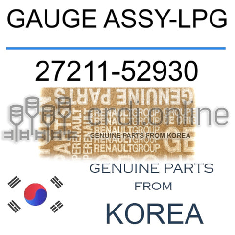 GAUGE ASSY-LPG [ORIGINAL] 27211-52930 2721152930 27211 52930