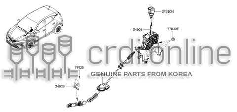 KNOB ASSY-CONTROL LEVERAUTO 34920-8060R 349208060R 34920 8060R