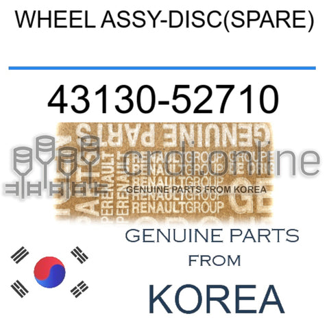 WHEEL ASSY-DISC(SPARE) [ORIGINAL] 43130-52710 4313052710 43130 52710