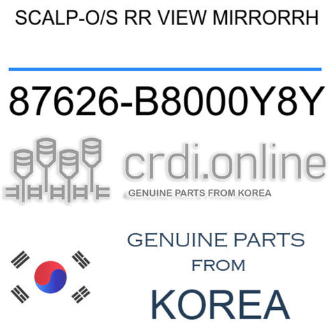 SCALP-O/S RR VIEW MIRRORRH [ORIGINAL] 87626-B8000Y8Y 87626B8000Y8Y 87626 B8000Y8Y