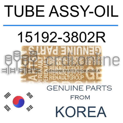TUBE ASSY-OIL [ORIGINAL] 15192-3802R 151923802R 15192 3802R