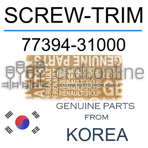 SCREW-TRIM [ORIGINAL] 77394-31000 7739431000 77394 31000