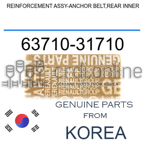 REINFORCEMENT ASSY-ANCHOR BELT,REAR INNER [ORIGINAL] 63710-31710 6371031710 63710 31710