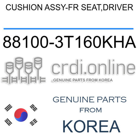 CUSHION ASSY-FR SEAT,DRIVER [ORIGINAL] 88100-3T160KHA 881003T160KHA 88100 3T160KHA