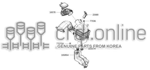 RESONATOR ASSY 16585-0282R 165850282R 16585 0282R