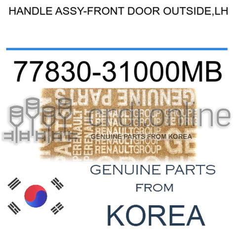 HANDLE ASSY-FRONT DOOR OUTSIDE,LH [ORIGINAL] 77830-31000MB 7783031000MB 77830 31000MB