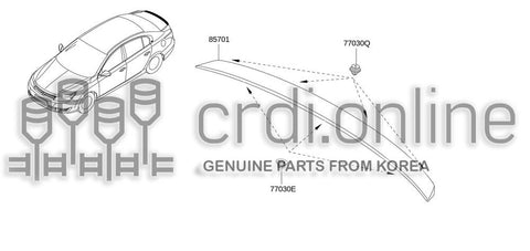 AIR SPOILER ASSY-REAR 96030-5513R 960305513R 96030 5513R