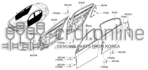 DOOR ASSY-REAR LH 82101-5836R 821015836R 82101 5836R